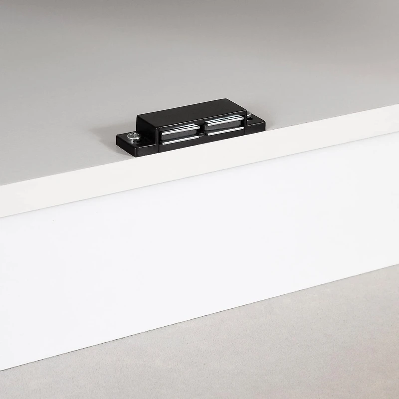 Armoire de Rangement 2 Portes - Morgan Blanc Solide