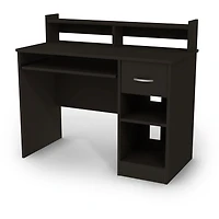 Bureau de Travail avec Support à clavier - Axess Noir Solide