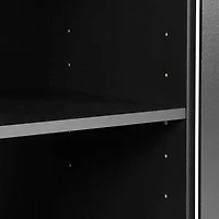 Armoire de Rangement 2 Portes - Morgan Noir Solide