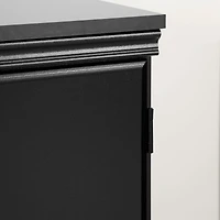 Armoire de Rangement 2 Portes - Morgan Noir Solide