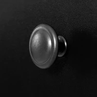 Armoire de Rangement 2 Portes - Morgan Noir Solide