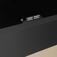Armoire de Rangement 2 Portes - Morgan Noir Solide