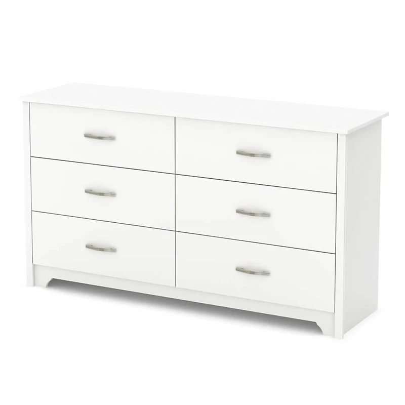 6 drawers chest white fusion