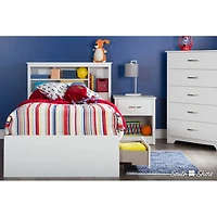 Commode 5 Tiroirs Fusion - Blanc Solide