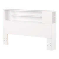 Fusion Double/Queen Bookcase Headboard - Pure White 
