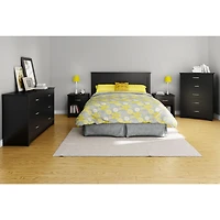 Commode 5 Tiroirs - Fusion Noir Solide