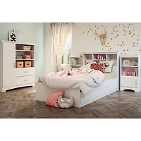 Lit Simple Matelot 3 Tiroirs - Callesto Blanc solide