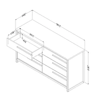 Commode Double 6 Tiroirs