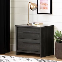 2-Drawer Nightstand - Tao Gray Oak
