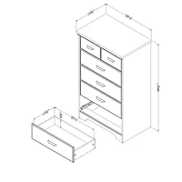 5-Drawer Chest - Versa Gray Maple