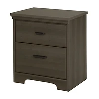 2-Drawer Nightstand - Versa Gray Maple