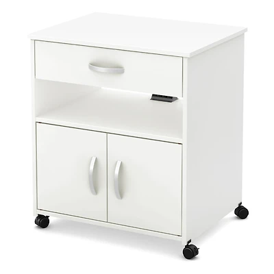 Printer Cart on Wheels - Axess Pure White