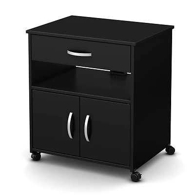 Printer Cart on Wheels - Axess Pure Black