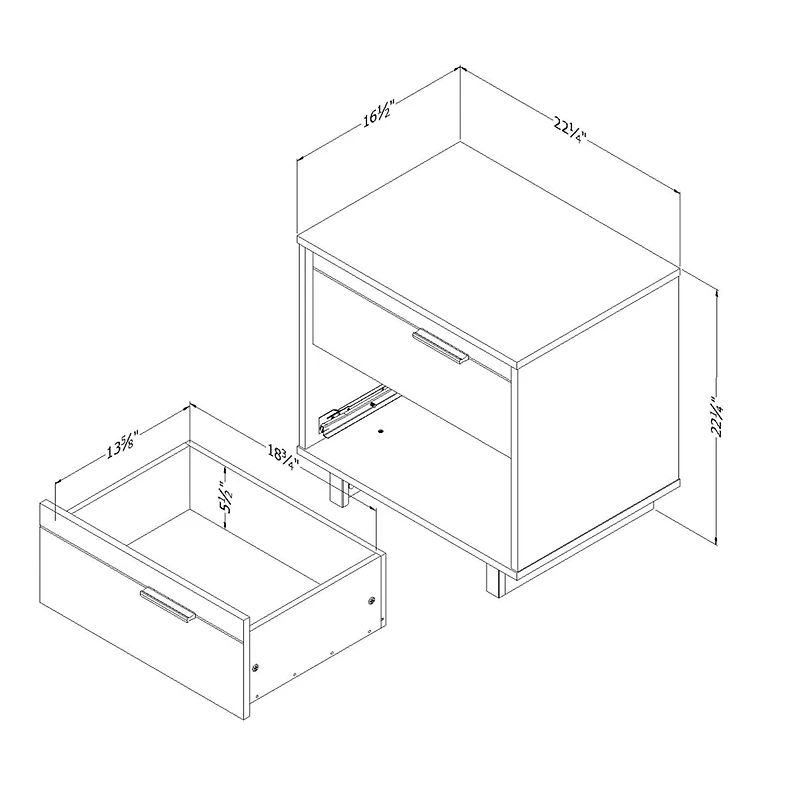 Fynn 2-Drawer Nightstand - Rustic Oak