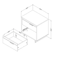 Fynn 2-Drawer Nightstand - Rustic Oak