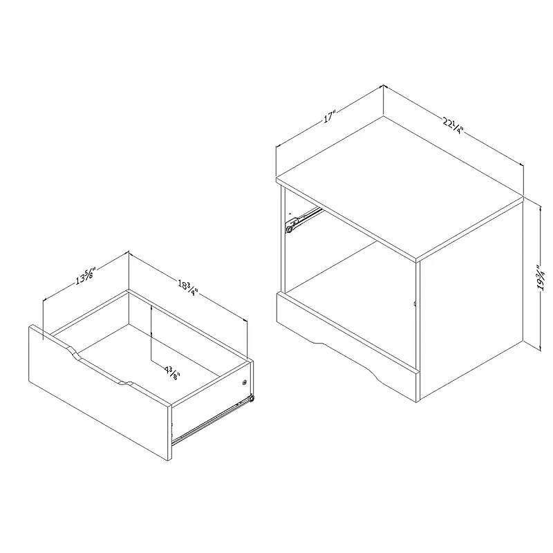 1-Drawer Nightstand - Holland Weathered Oak