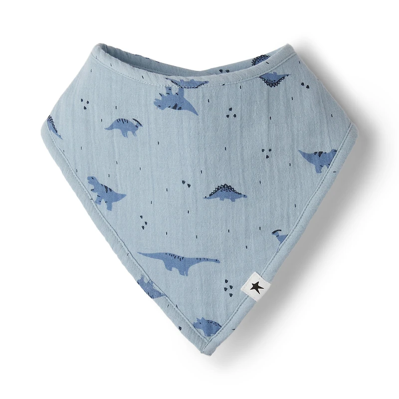 3-Pack Organic Cotton Bibs - Dinos