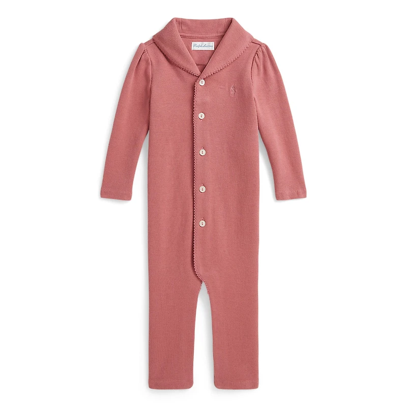 Estate Rib Knit Coverall 3-12m