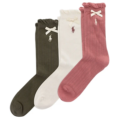 3pk Pointelle Socks 4-11