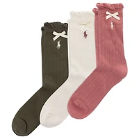 3pk Pointelle Socks 4-11