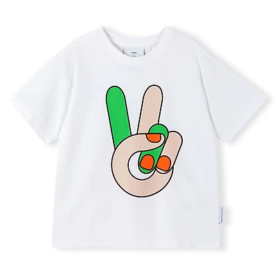 T-Shirt Peace Vert 3-11ans