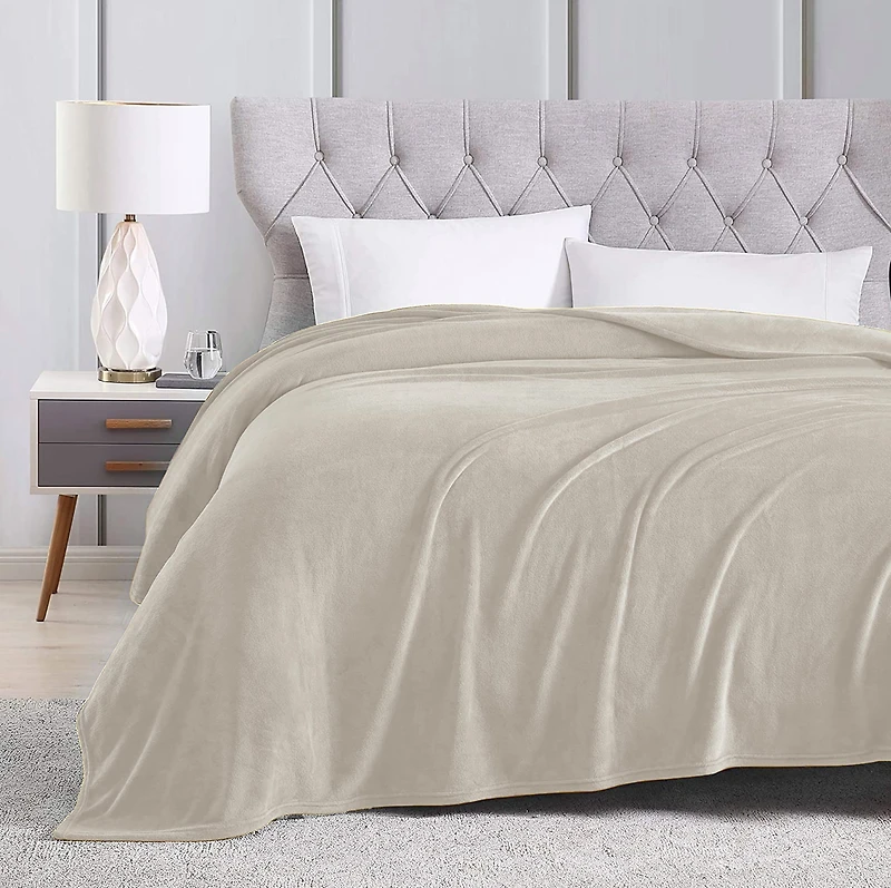 Soft Flannel Blankets - DQ Taupe