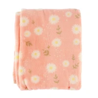 Soft Flannel Blankets Daisies - Pink