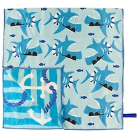 Serviette de Plage Réversible - Requins Sympas