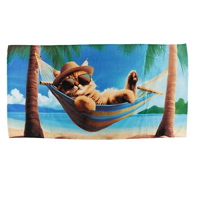 Serviette de Plage - Chat Cool