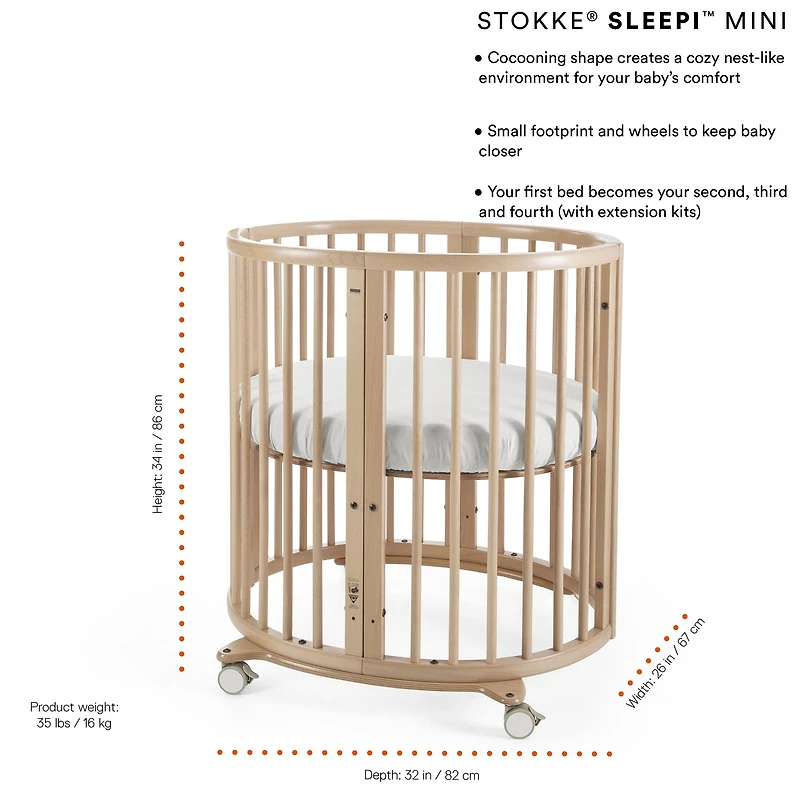 Stokke® Sleepi™ Mini Crib Bundle with Mattress V3