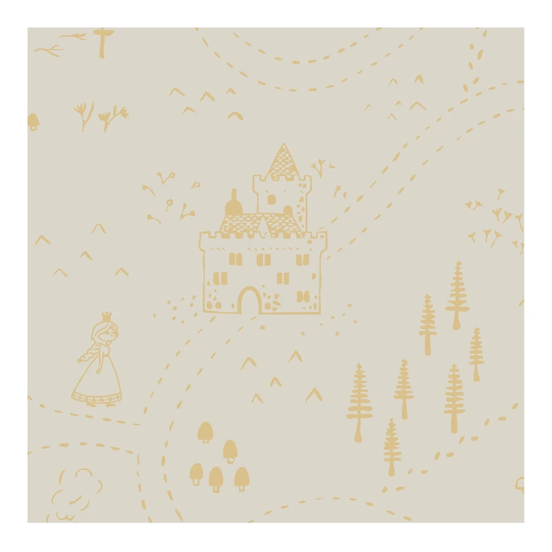 Sleepi Bed Fitted Sheet - Sunset Yellow Map