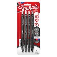 Sharpie Stylos gel (4), pointe moyenne (0,7 mm), couleurs assorties