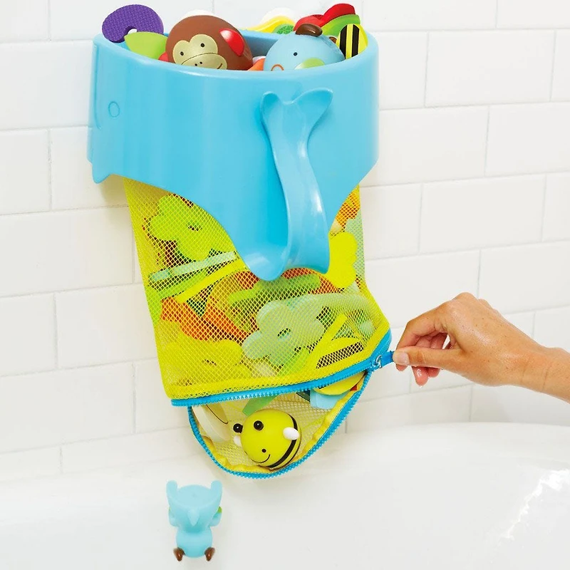 Moby Scoop and Splash Bath Toy Organizer - Blue/Yellow