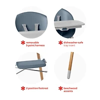 Chaise Haute 4-en-1 - Slate Bleu