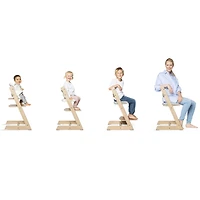 Tripp Trapp® High Chair V2 Whitewash, Nordic Grey Cushion and Stokke® Tray 