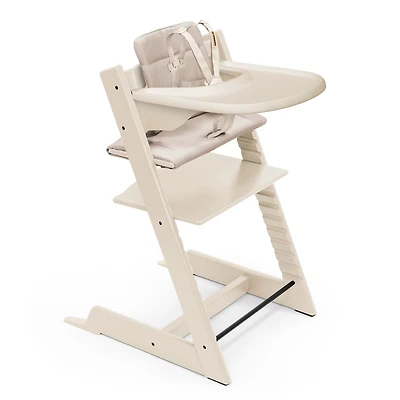 Chaise Haute Tripp Trapp® V2 + Coussin avec Cabaret Stokke® - Vanille