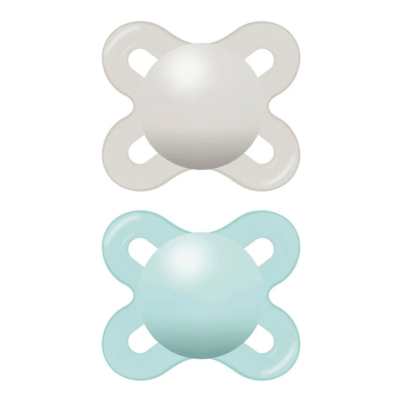 Newborn Anatomical Pacifer Matte Set of 2 - Aqua