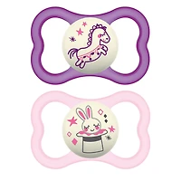 Air Night Pacifiers (2) 6m+  - Pink