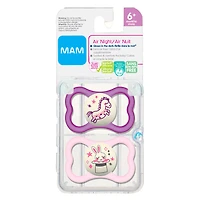 Air Night Pacifiers (2) 6m+  - Pink