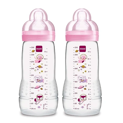 Biberon Easy Active 4mois+ 11oz - Rose