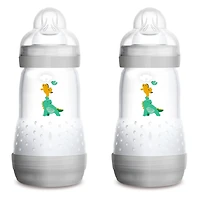 Easy Start Anti-Colic Baby 9oz Bottle Set of 2 - Grey/Ivory