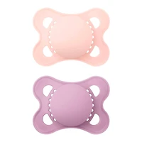 0-6months Orthodontic Pacifier Matte Set of  2 - Pink