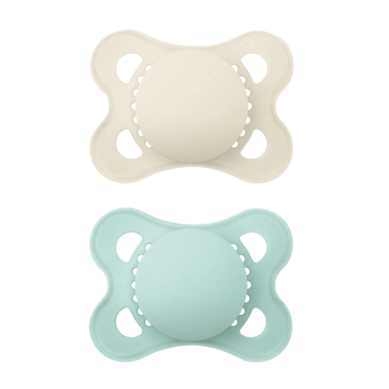 0-6months  Orthodontic Pacifier Matte Set of 2 - Aqua 