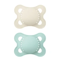 0-6months  Orthodontic Pacifier Matte Set of 2 - Aqua 