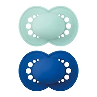 6-16months Orthodontic Pacifier Matte Set of  2 - Blue 