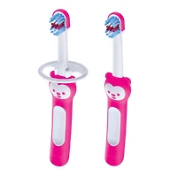 Learn to Brush Baby Toothbrushes (2) - Pink 6months+