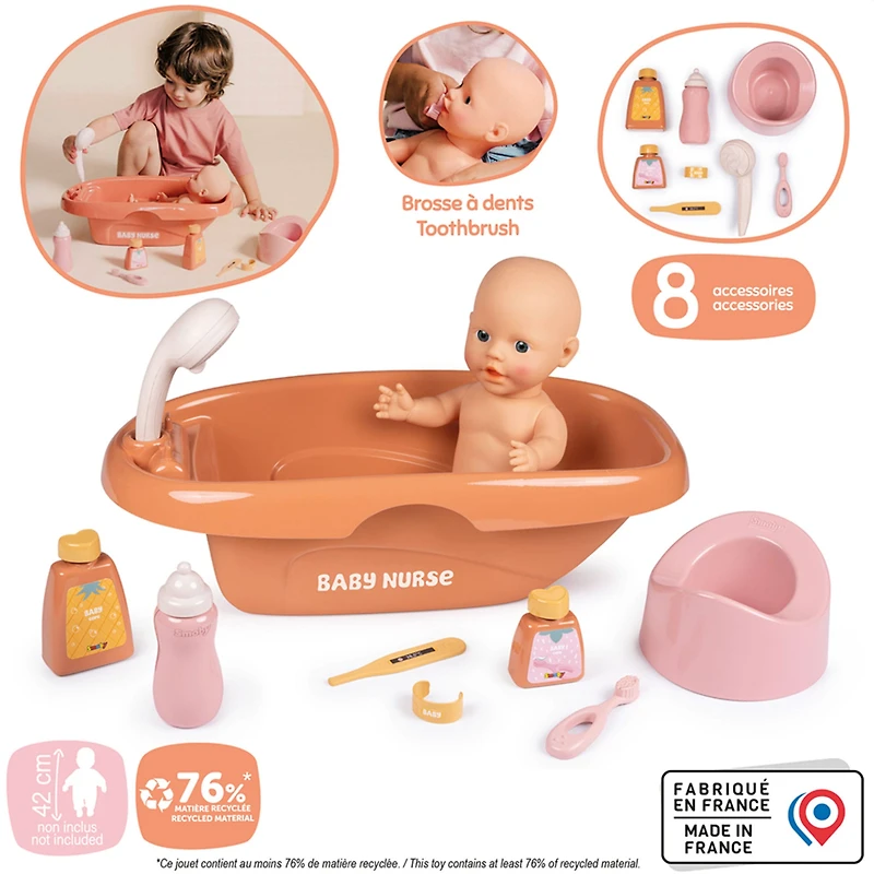 Baignoire et Accessoires pour Poupée