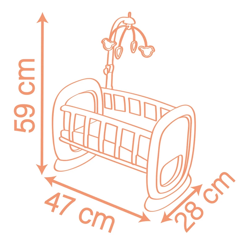 Baby Nurse Rocking Doll Cot