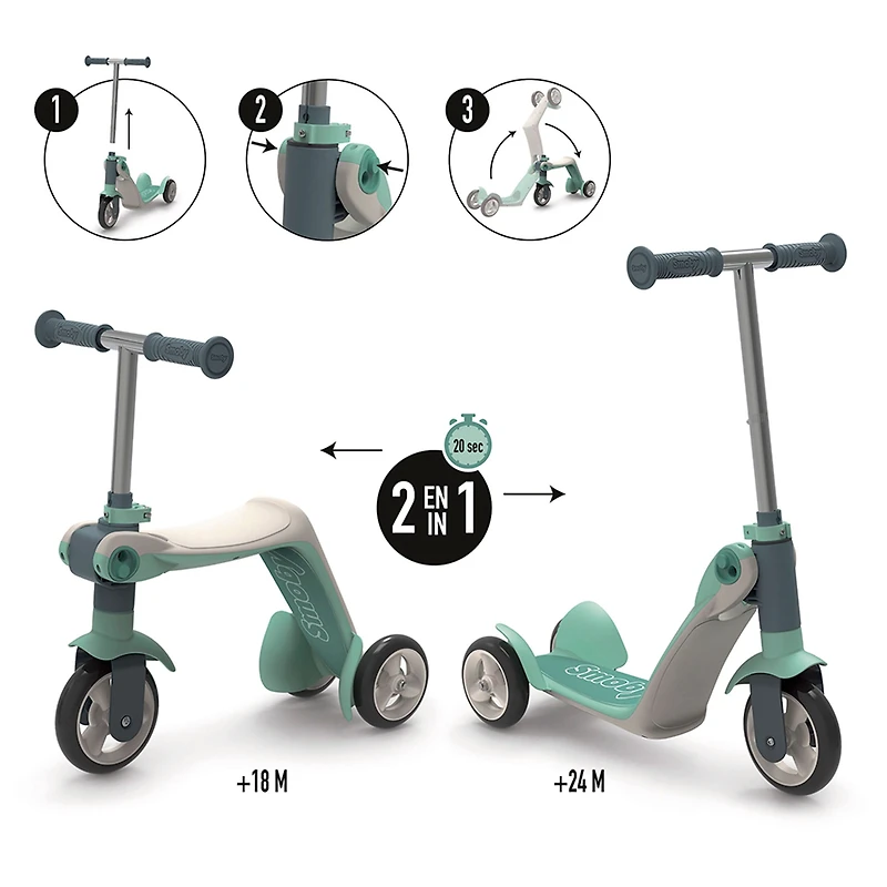 Reversible 2 in 1 Scooter