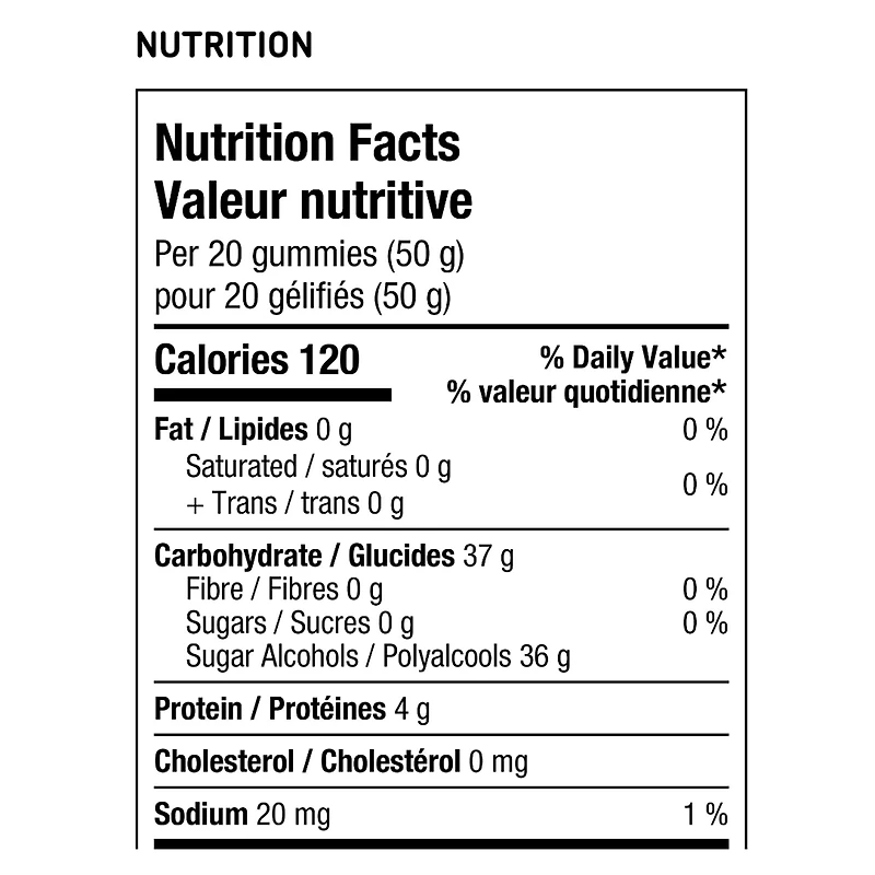 Bonbons Folie Fruitée Sans Sucre Ajouté 120g
